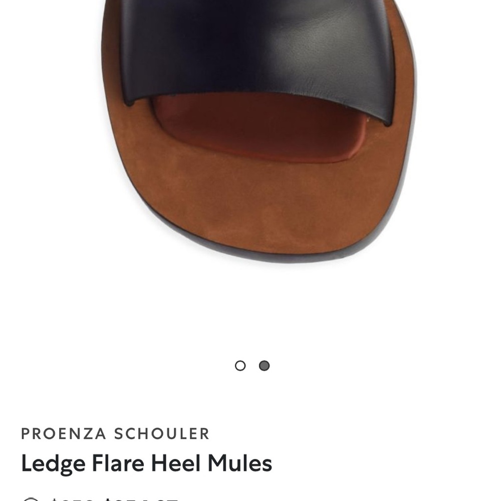 Proenza Schouler Ledge Black and Tan Leather Mules - Picture 2 of 9